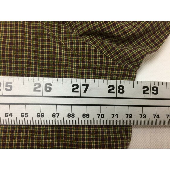 Daniel Cremieux Collection Mens Plaid Button Shirt Brown Green Size XL - Picture 8 of 9